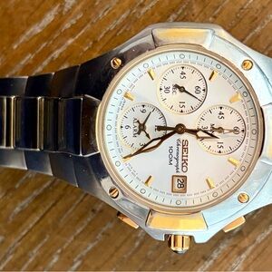 Seiko Silver and Gold Men's Watch